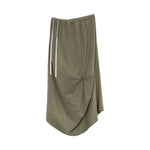 Asymmetry Knit Skirt - Cargo Green - G R A Y E