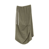 Asymmetry Knit Skirt - Cargo Green - G R A Y E