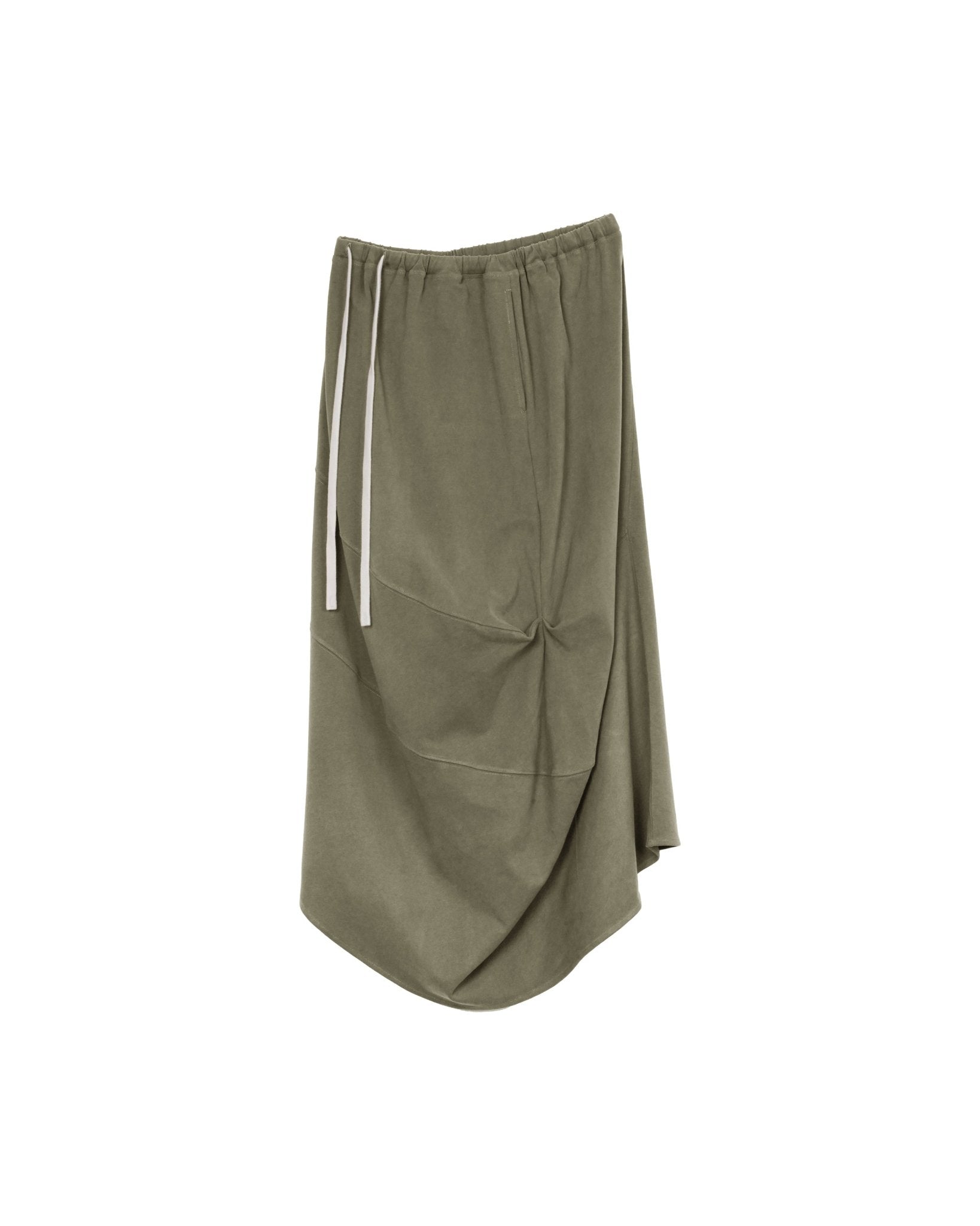 Asymmetry Knit Skirt - Cargo Green - G R A Y E