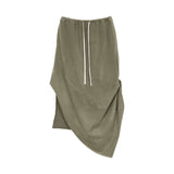 Asymmetry Knit Skirt - Cargo Green - G R A Y E