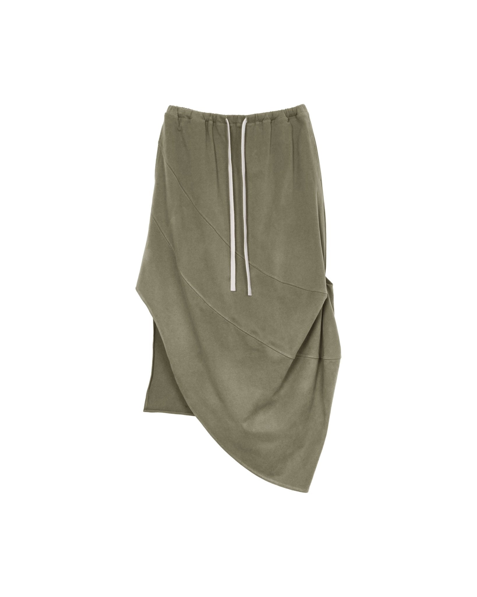 Asymmetry Knit Skirt - Cargo Green - G R A Y E