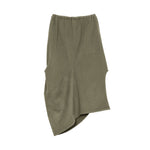 Asymmetry Knit Skirt - Cargo Green - G R A Y E