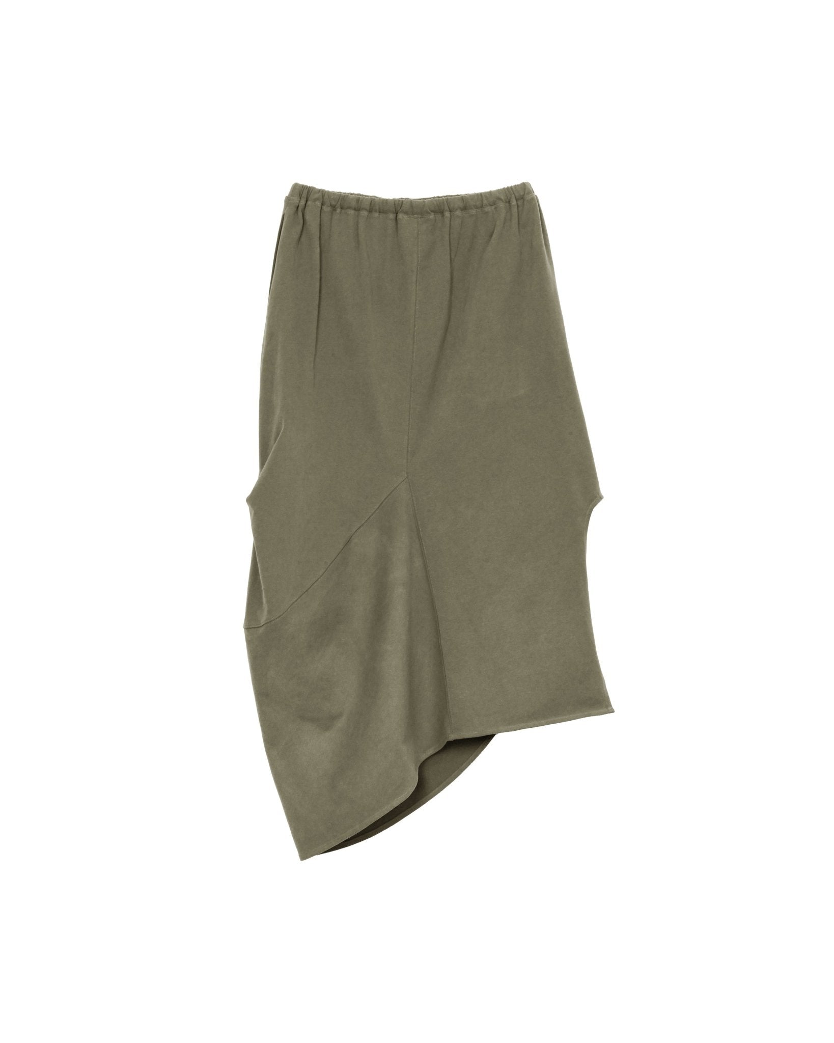 Asymmetry Knit Skirt - Cargo Green - G R A Y E