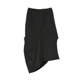 Asymmetry Knit Skirt - Charcoal - G R A Y E