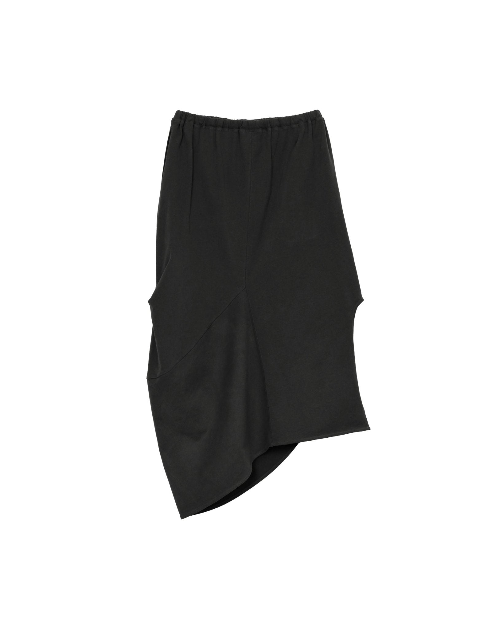Asymmetry Knit Skirt - Charcoal - G R A Y E