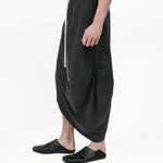 Asymmetry Knit Skirt - Charcoal - G R A Y E