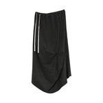 Asymmetry Knit Skirt - Charcoal - G R A Y E