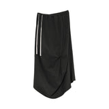 Asymmetry Knit Skirt - Charcoal - G R A Y E