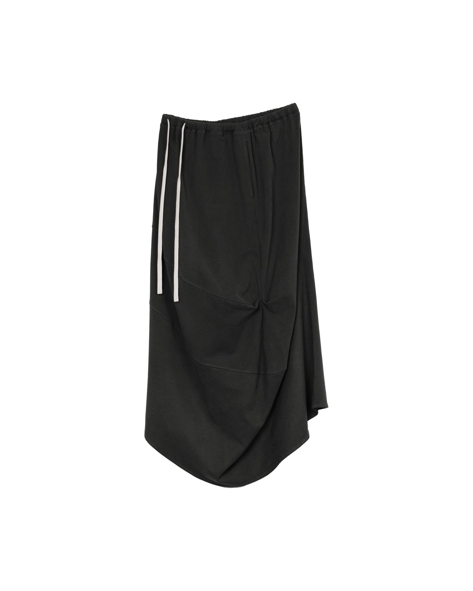 Asymmetry Knit Skirt - Charcoal - G R A Y E