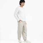 Cupro Long Sleeve Tee - Off White - G R A Y E