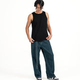 Cupro Sleeveless Tee - Black - G R A Y E