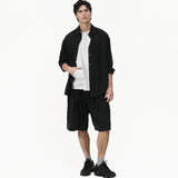 Fluid Knot Shirt - Black - G R A Y E