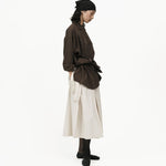 Fluid Knot Shirt - Brown - G R A Y E