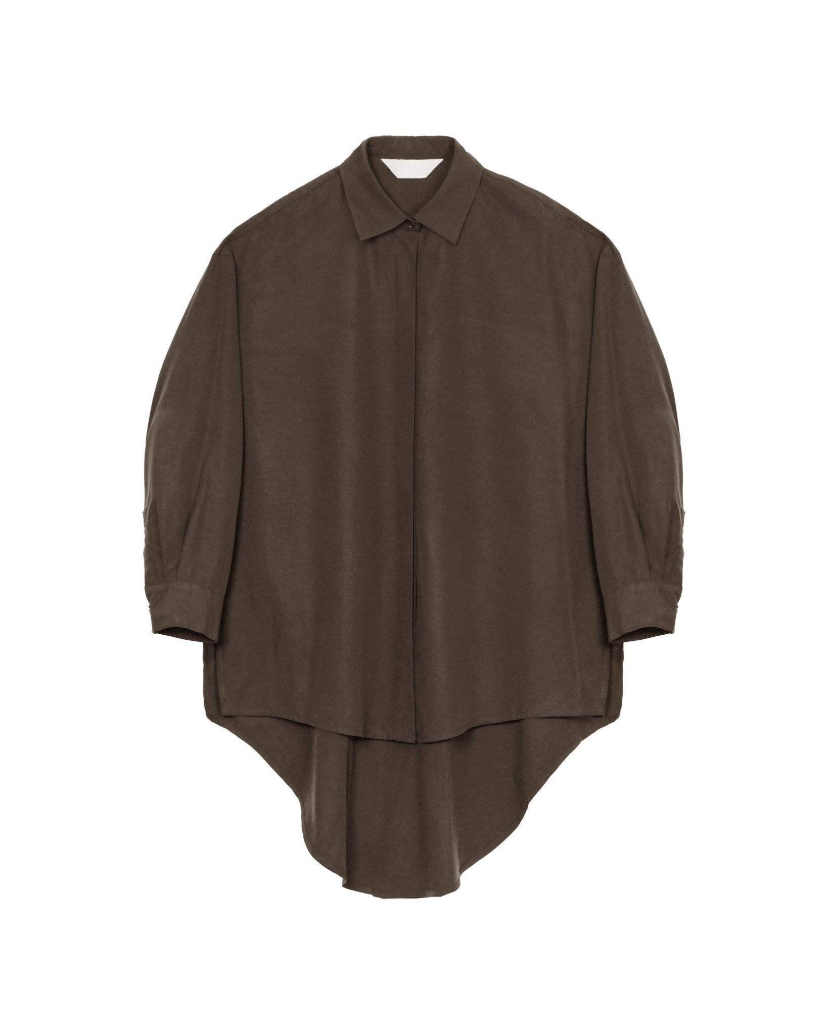 Fluid Knot Shirt - Brown - G R A Y E