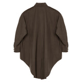 Fluid Knot Shirt - Brown - G R A Y E