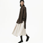 Fluid Knot Shirt - Brown - G R A Y E