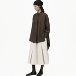 Fluid Knot Shirt - Brown - G R A Y E