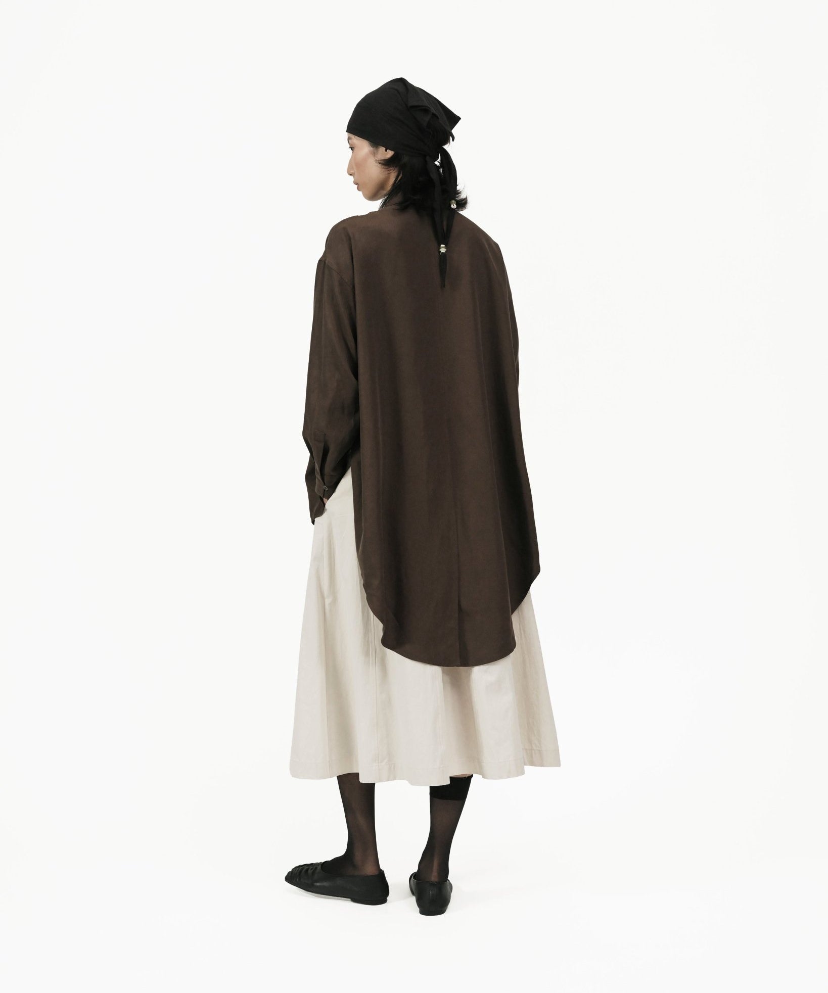 Fluid Knot Shirt - Brown - G R A Y E