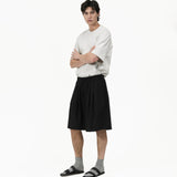Fluid Pleat Shorts - G R A Y E