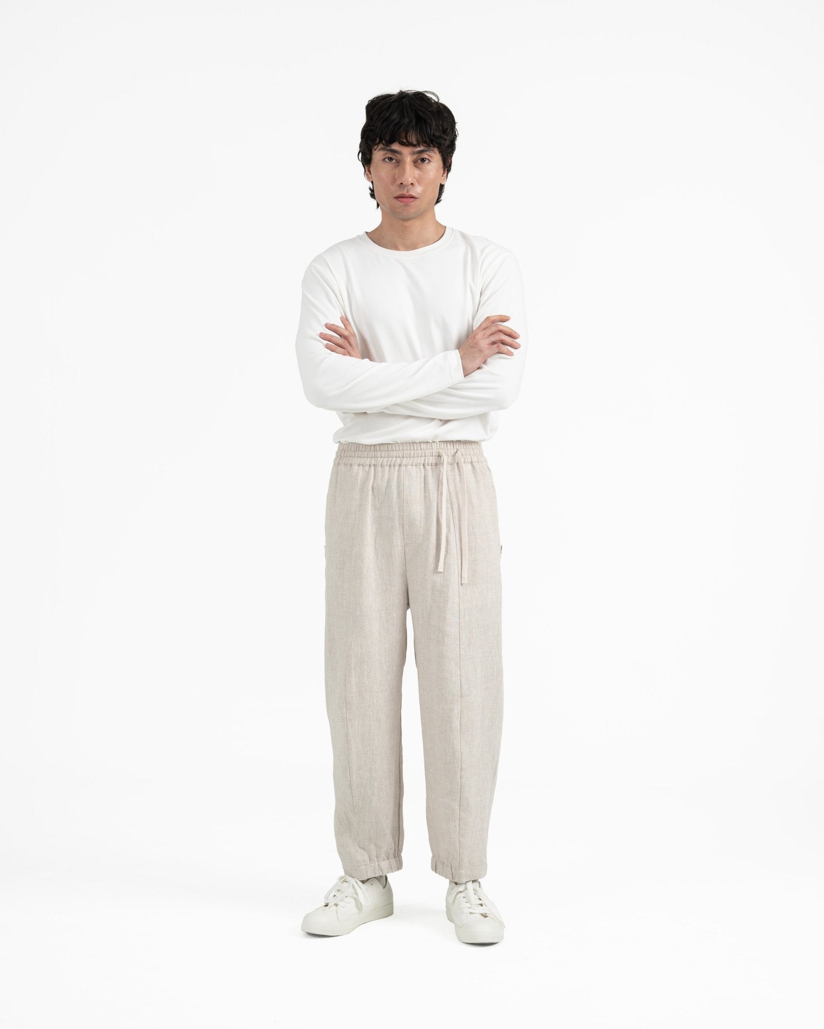 Journeyman Linen Pants - Natural - G R A Y E