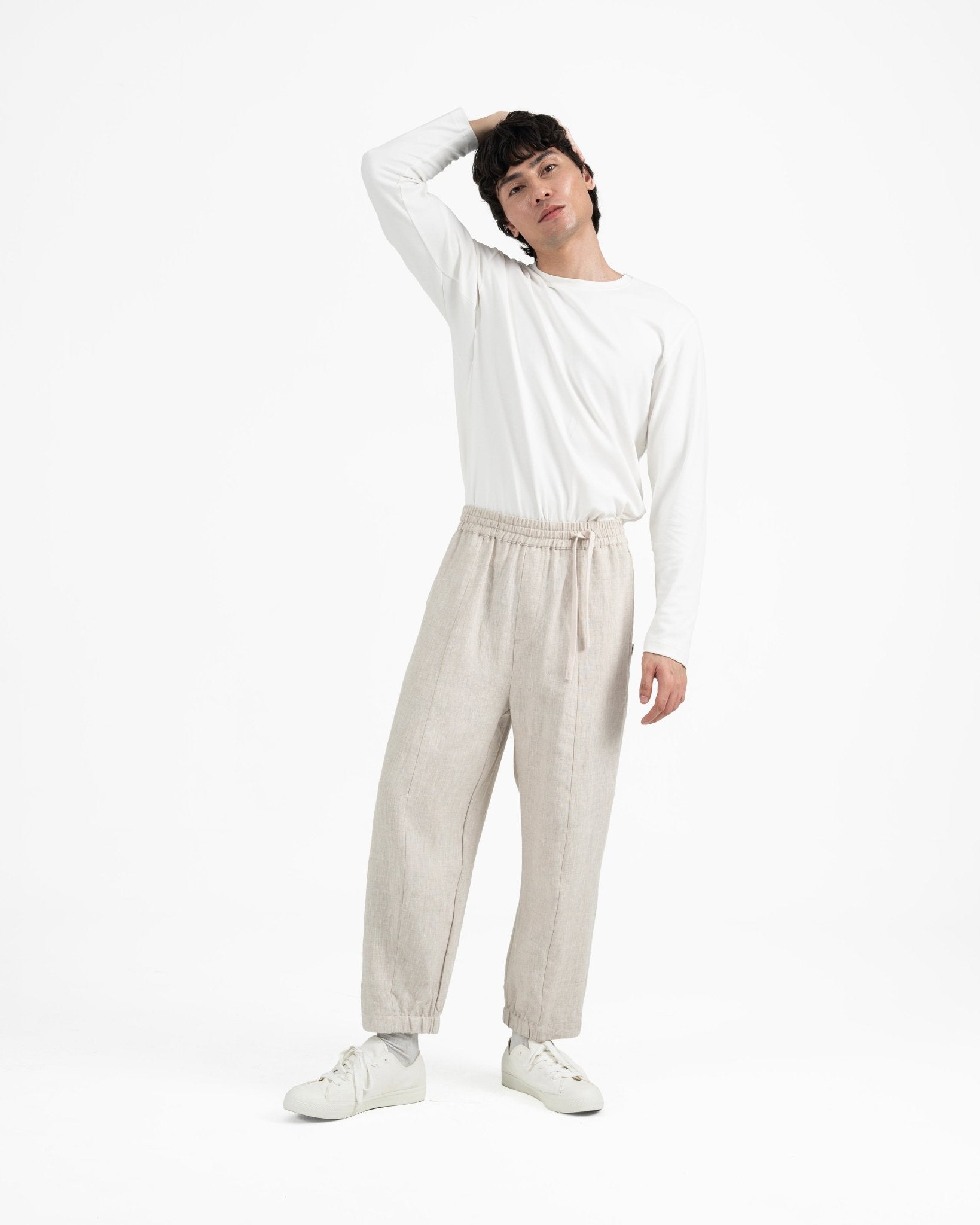 Journeyman Linen Pants - Natural - G R A Y E