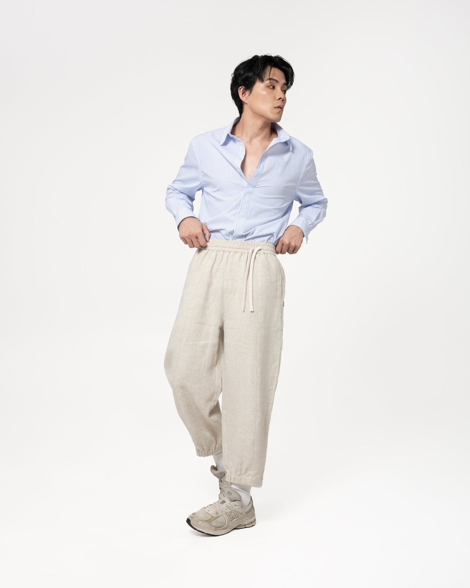 Journeyman Linen Pants - Natural - G R A Y E