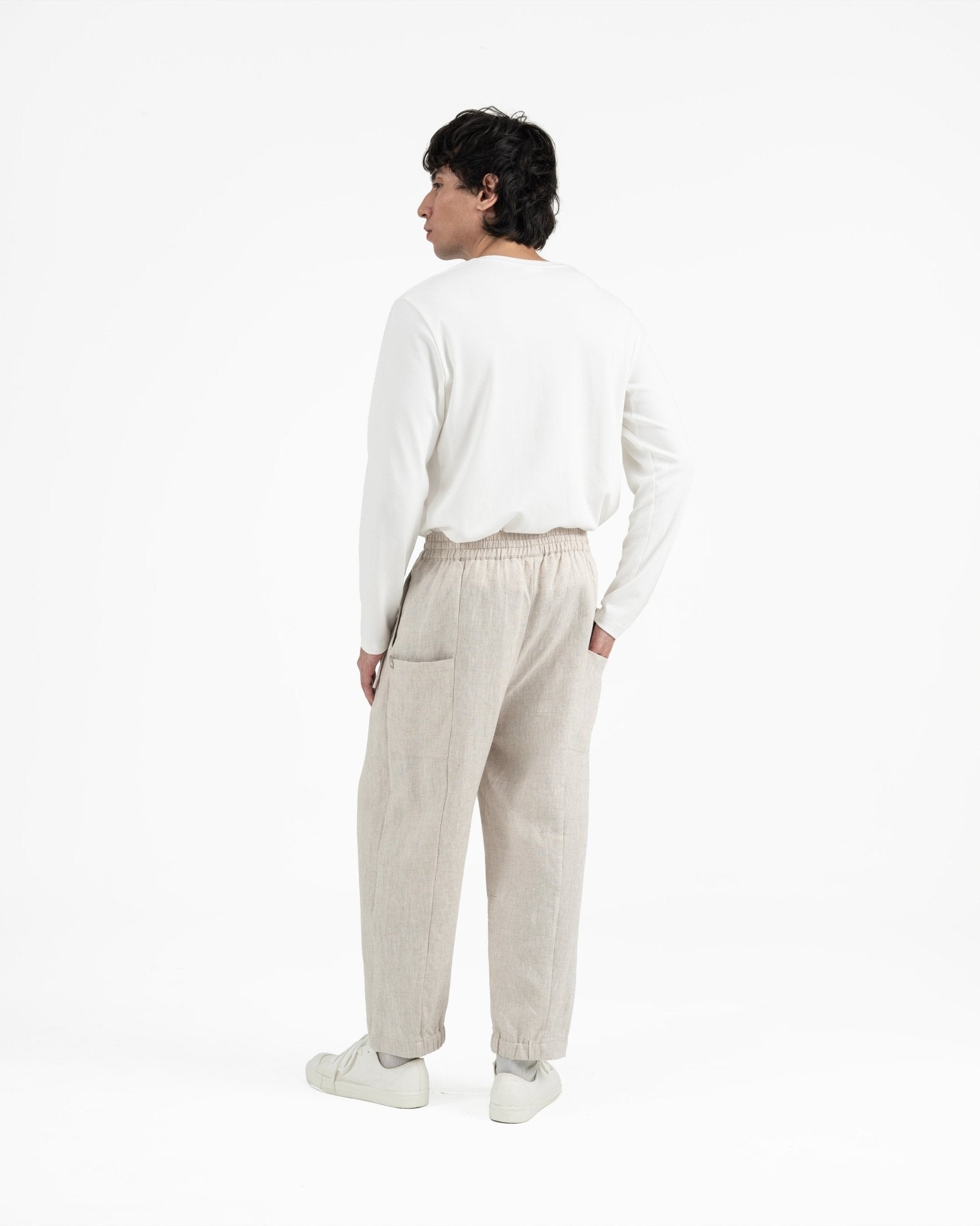 Journeyman Linen Pants - Natural - G R A Y E
