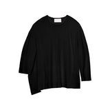 Offset Drape Pullover - Black - G R A Y E
