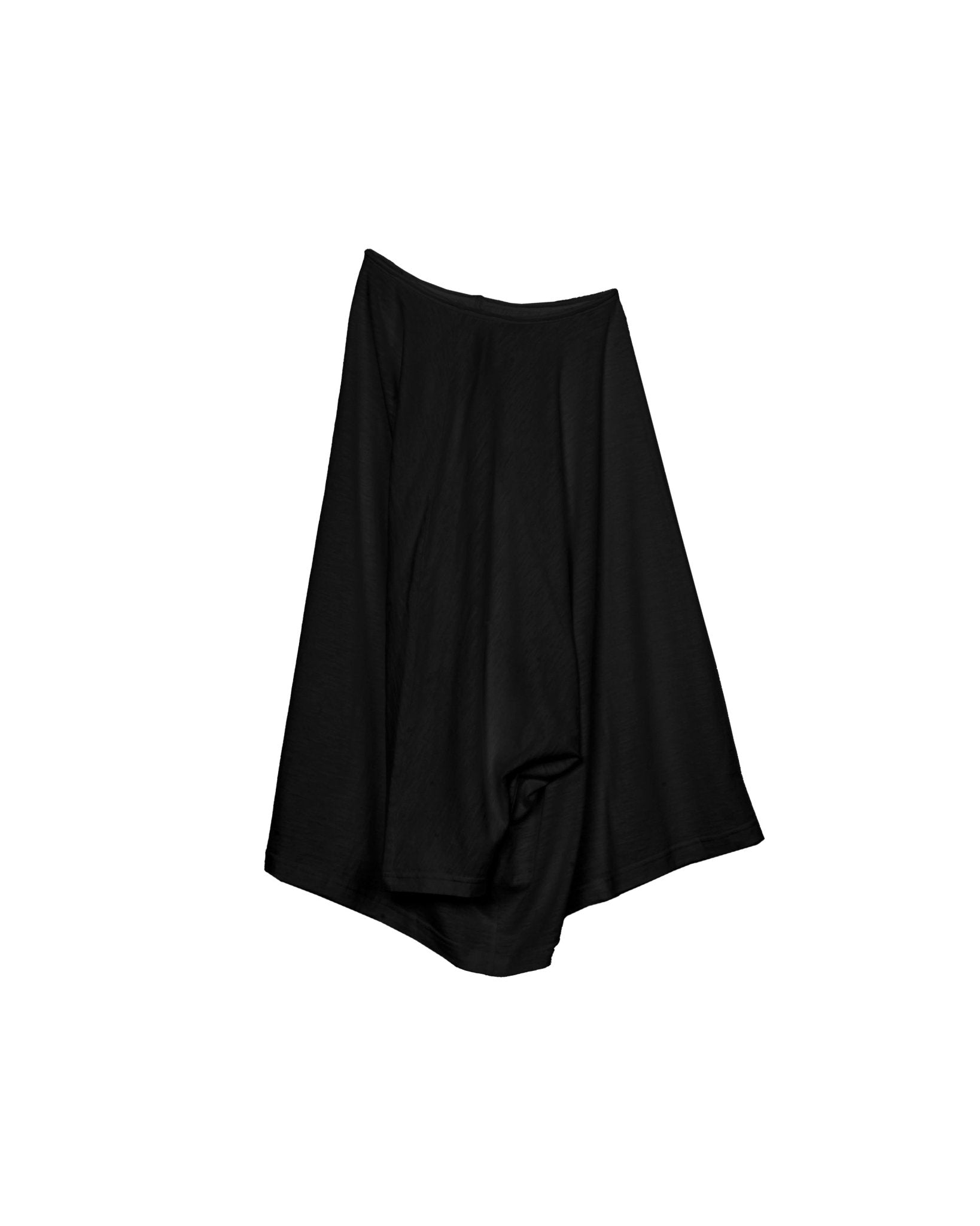 Offset Drape Pullover - Black - G R A Y E