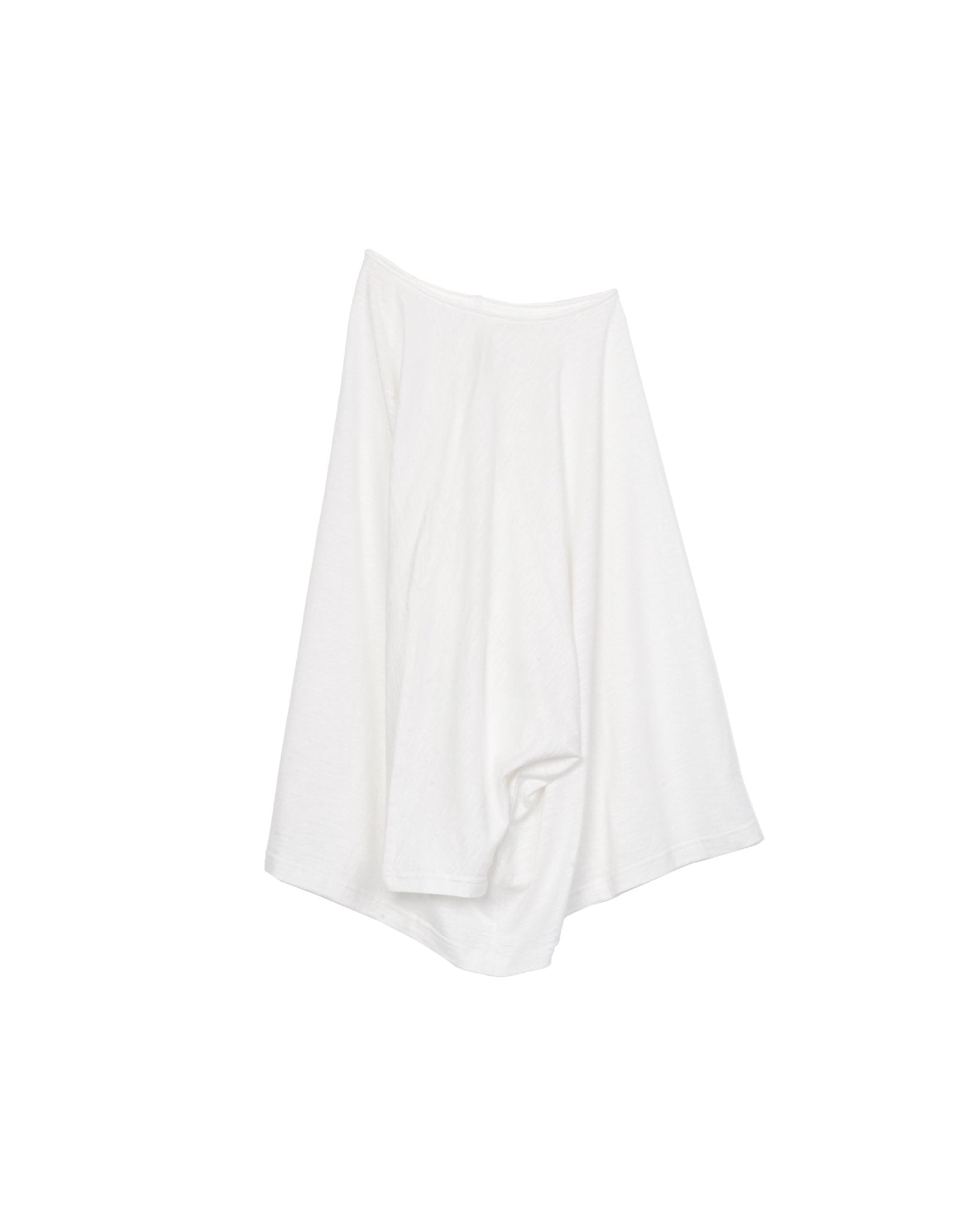 Offset Drape Pullover - White - G R A Y E