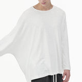Offset Drape Pullover - White - G R A Y E