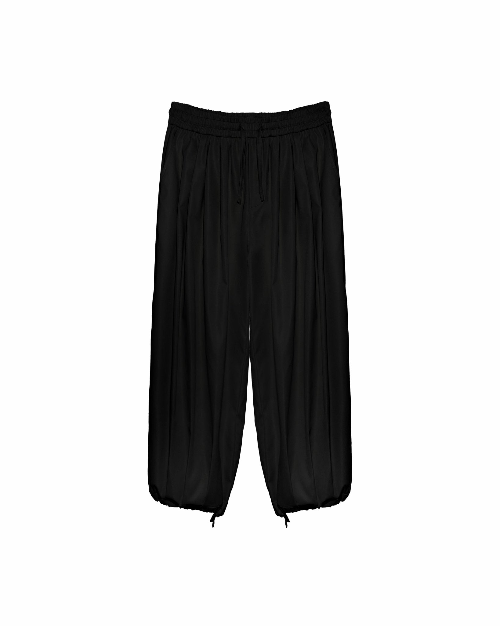 Pleated Balloon Jogger 2.0 - Black - G R A Y E