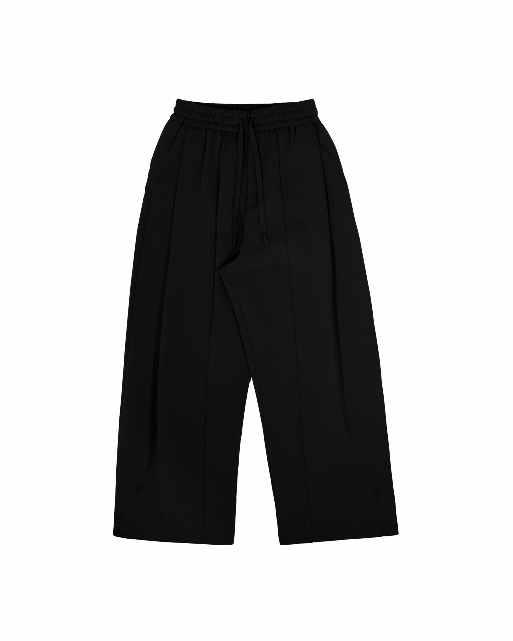 Pleated Sweatpants - Black - G R A Y E