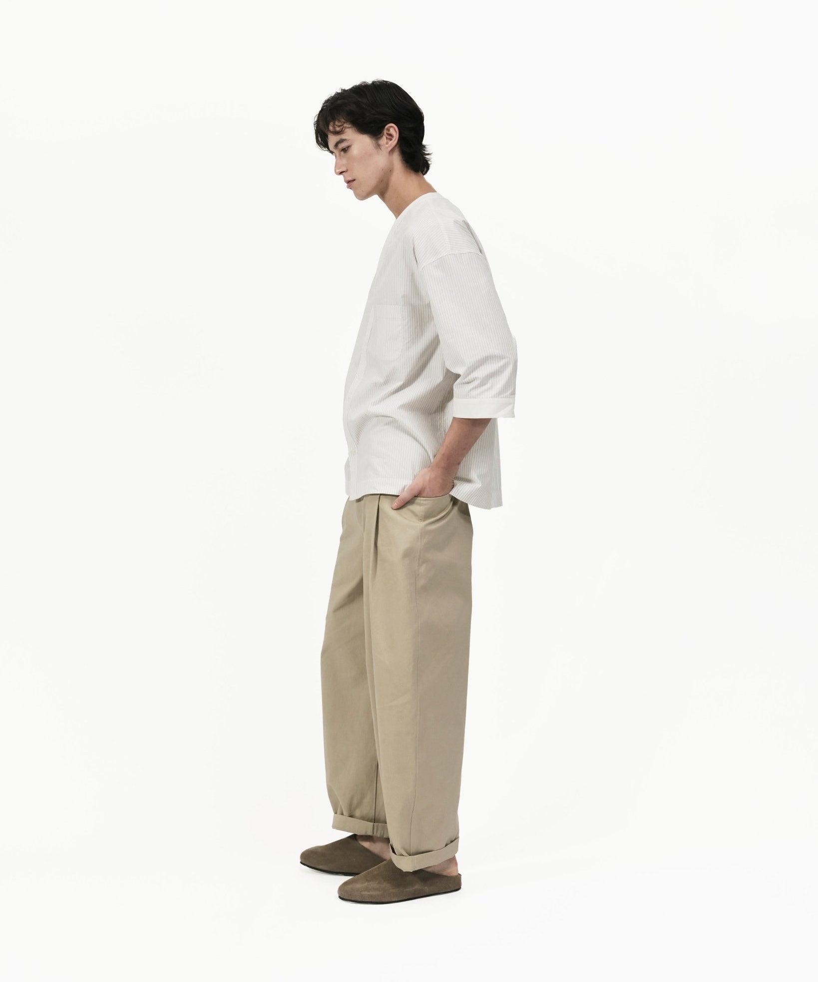 Reversible Kimono Overshirt - G R A Y E