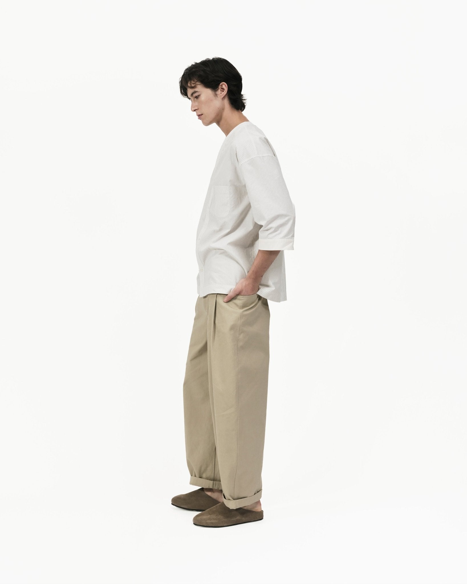 Reversible Kimono Overshirt - G R A Y E