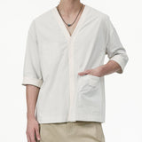 Reversible Kimono Overshirt - G R A Y E