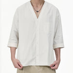 Reversible Kimono Overshirt - G R A Y E