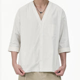 Reversible Kimono Overshirt - G R A Y E