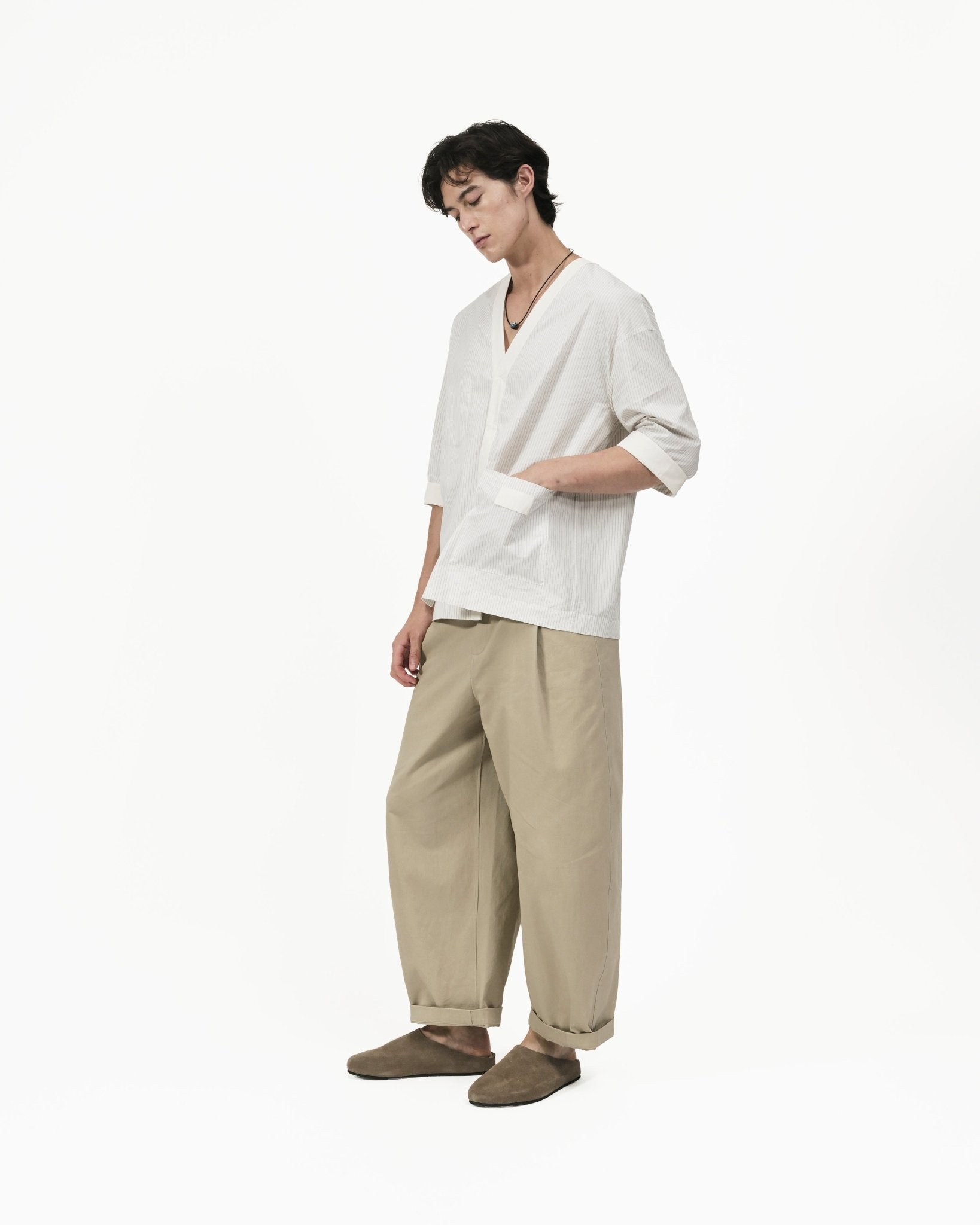 Reversible Kimono Overshirt - G R A Y E