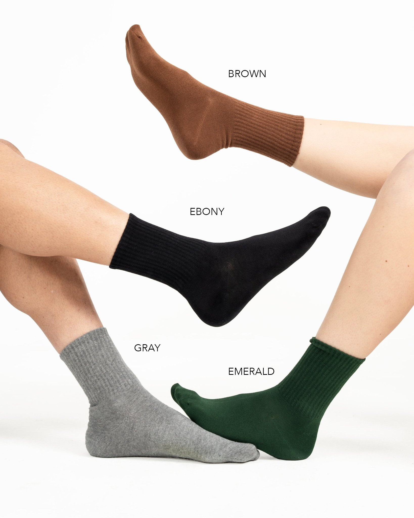 Ribbed Crew Socks - G R A Y E