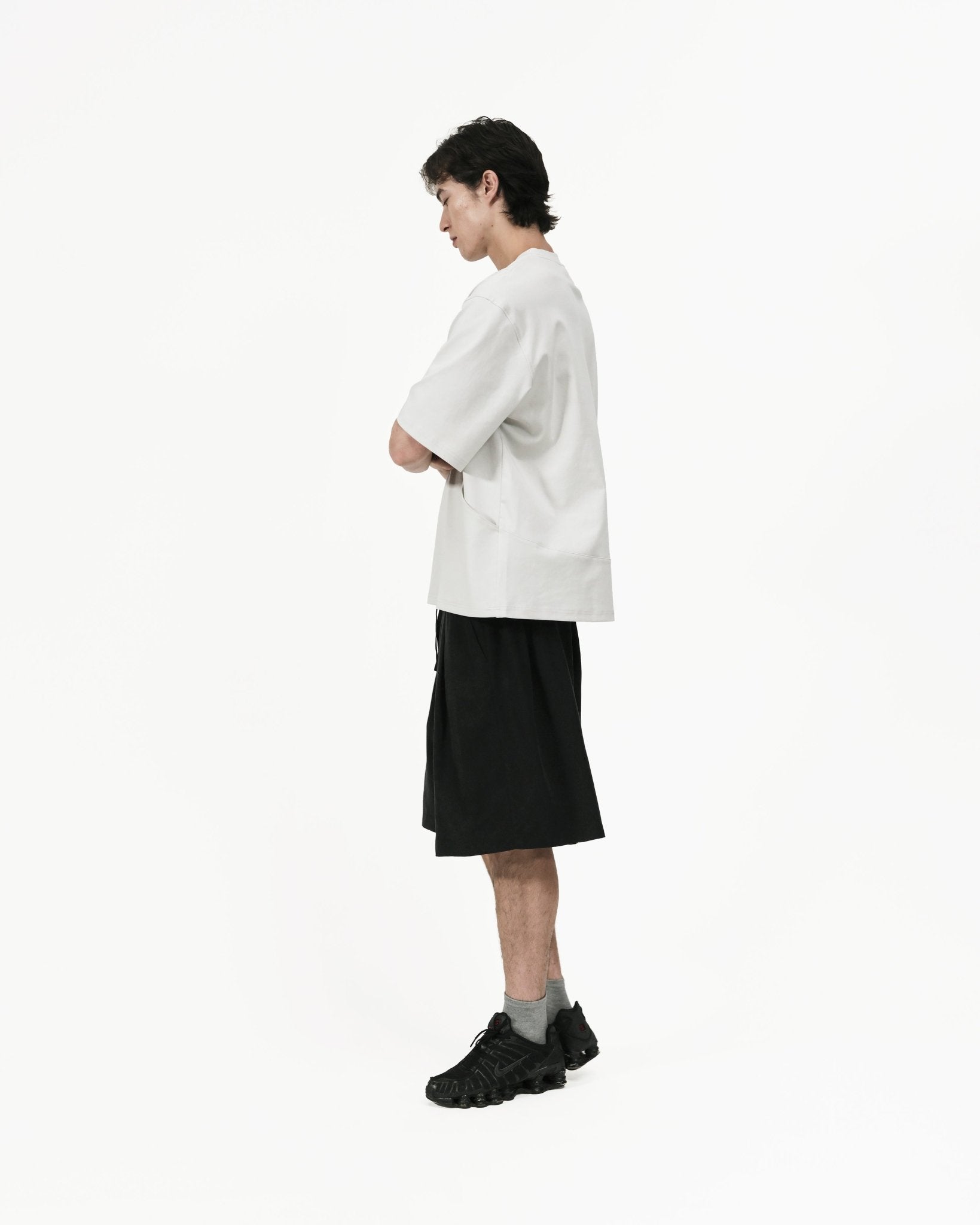 Seamline Crewneck Tee - Sea Salt - G R A Y E