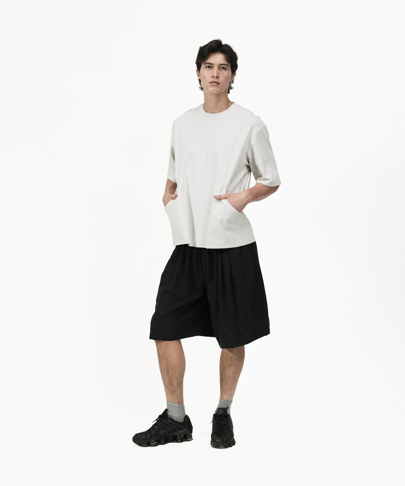 Seamline Crewneck Tee - Sea Salt - G R A Y E