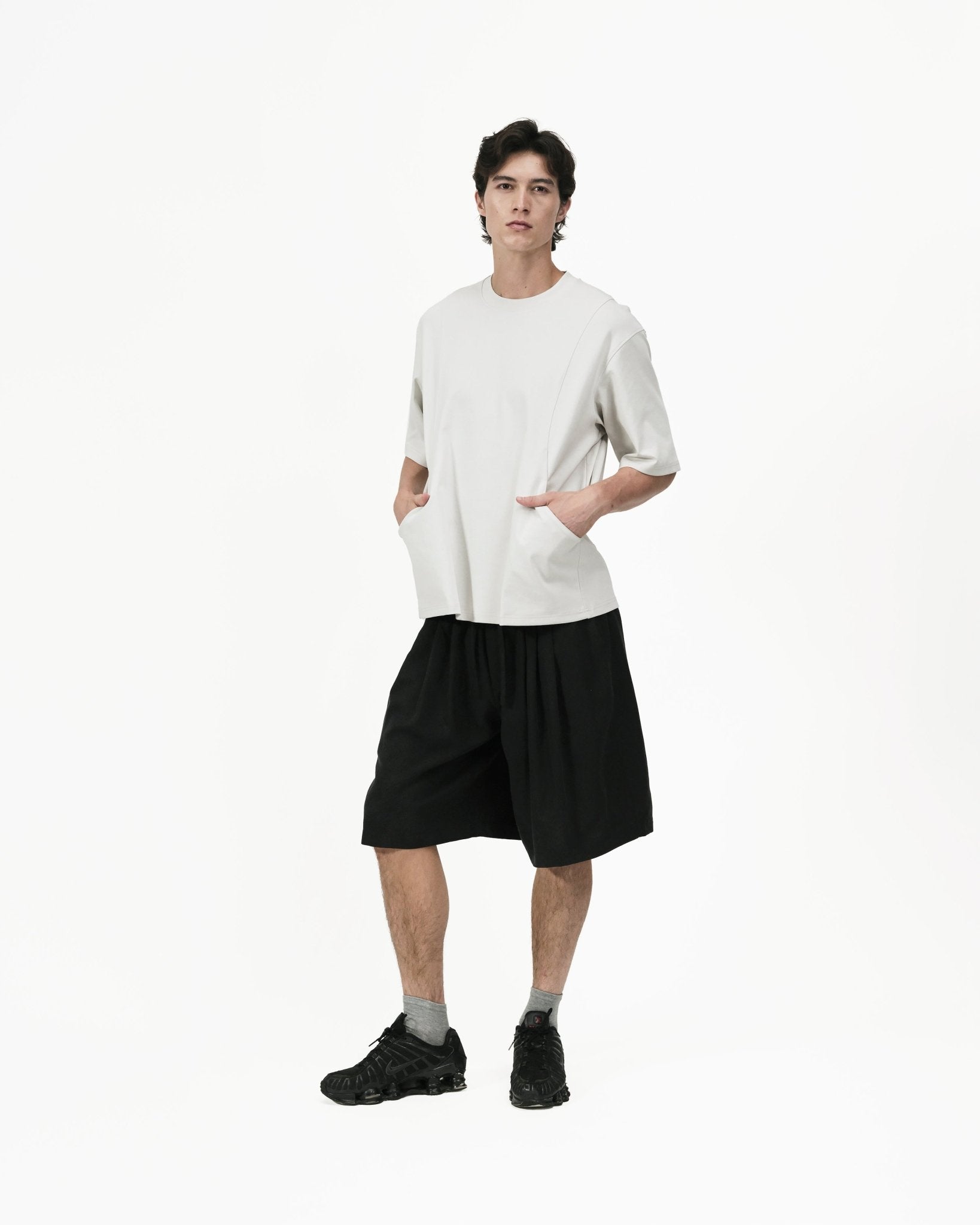 Seamline Crewneck Tee - Sea Salt - G R A Y E