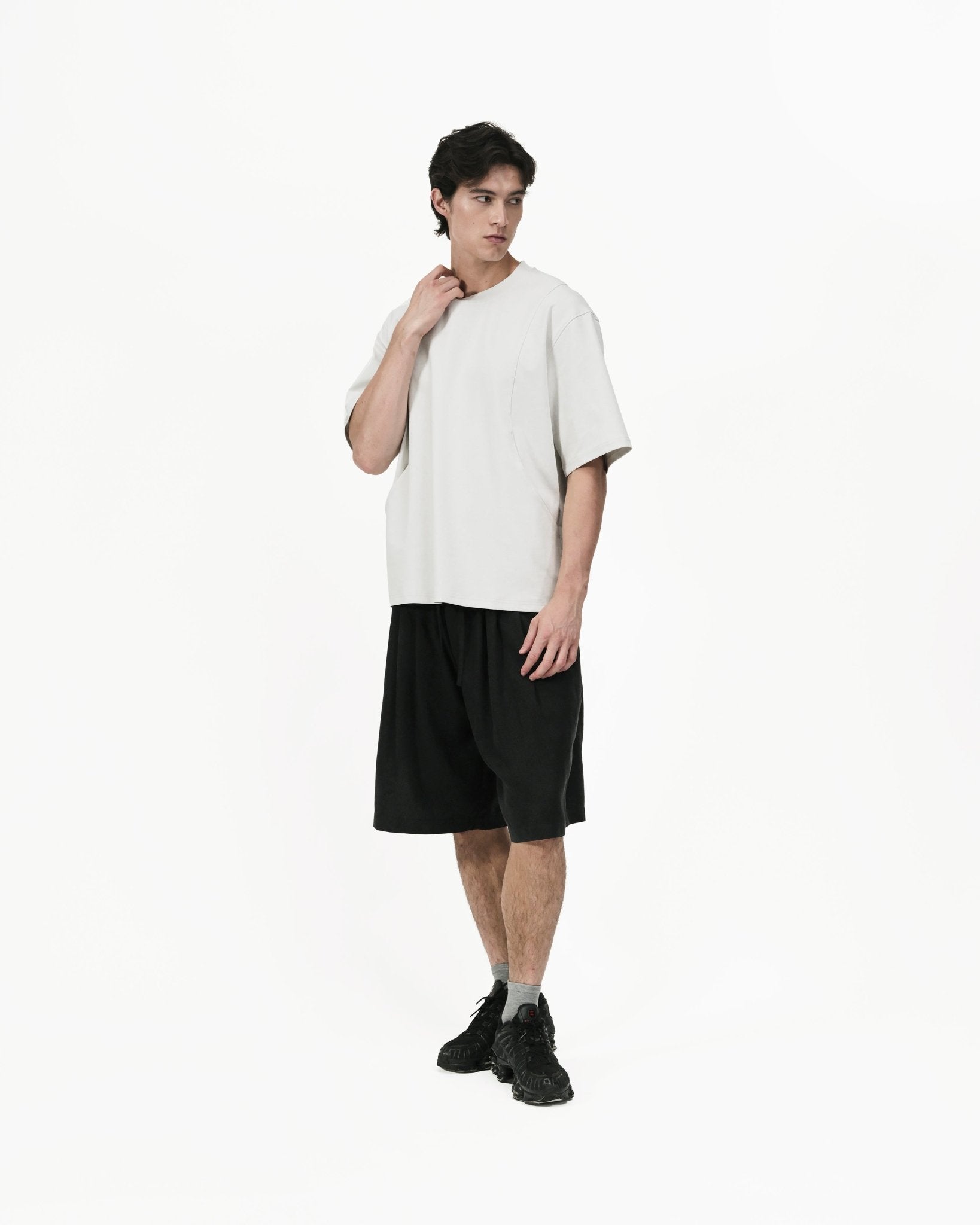 Seamline Crewneck Tee - Sea Salt - G R A Y E