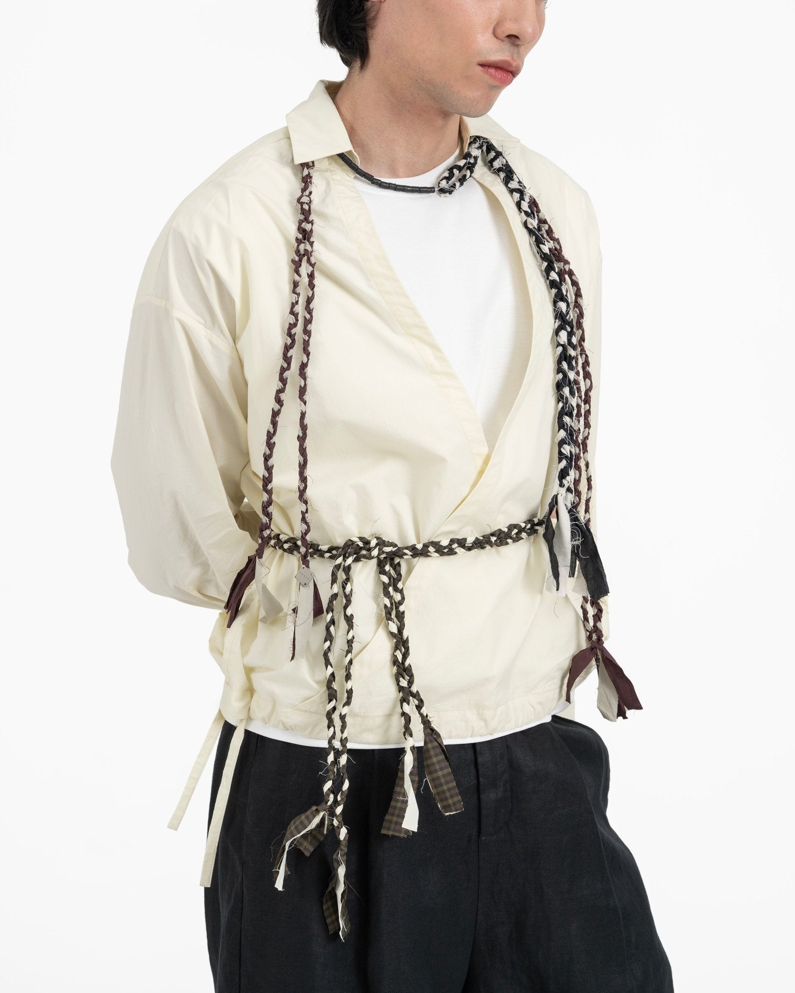 Tanglefolk Necklace - Buttermilk and Plaid - G R A Y E
