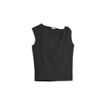 Twisted Knit Top - Charcoal - G R A Y E
