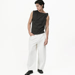 Twisted Knit Top - Charcoal - G R A Y E