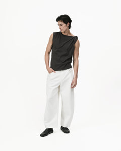 Twisted Knit Top - Charcoal - G R A Y E
