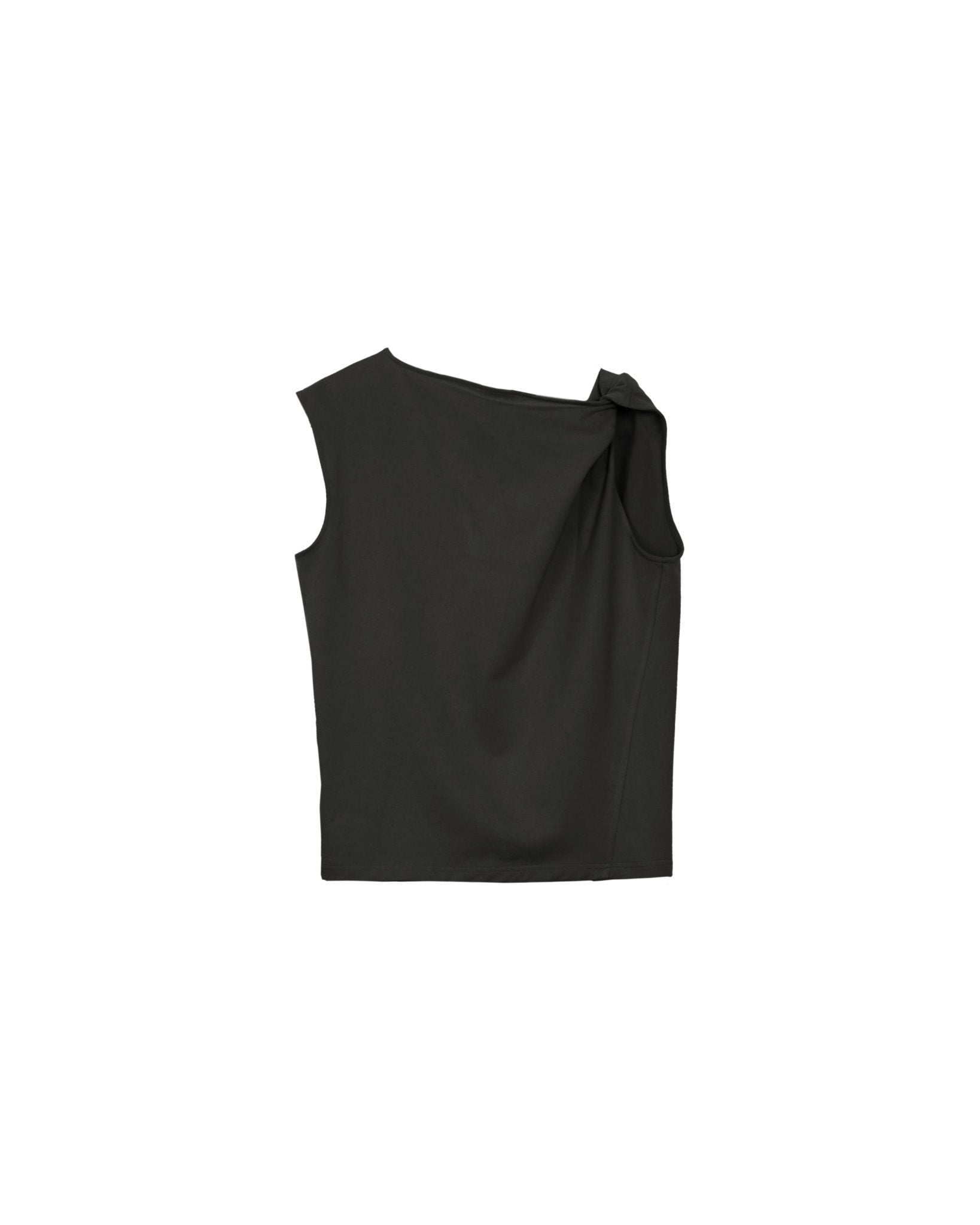 Twisted Knit Top - Charcoal - G R A Y E