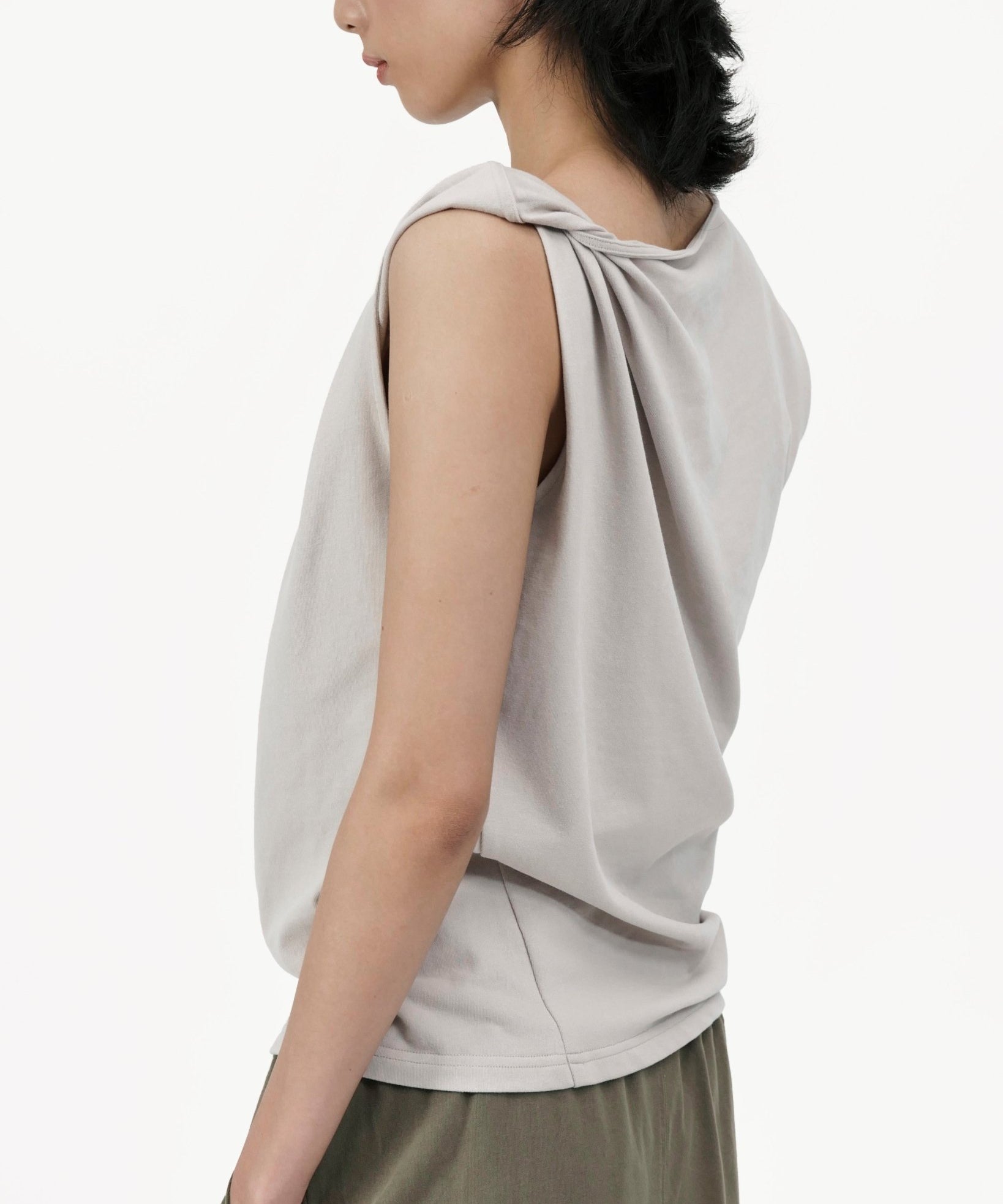 Twisted Knit Top - Mushroom - G R A Y E